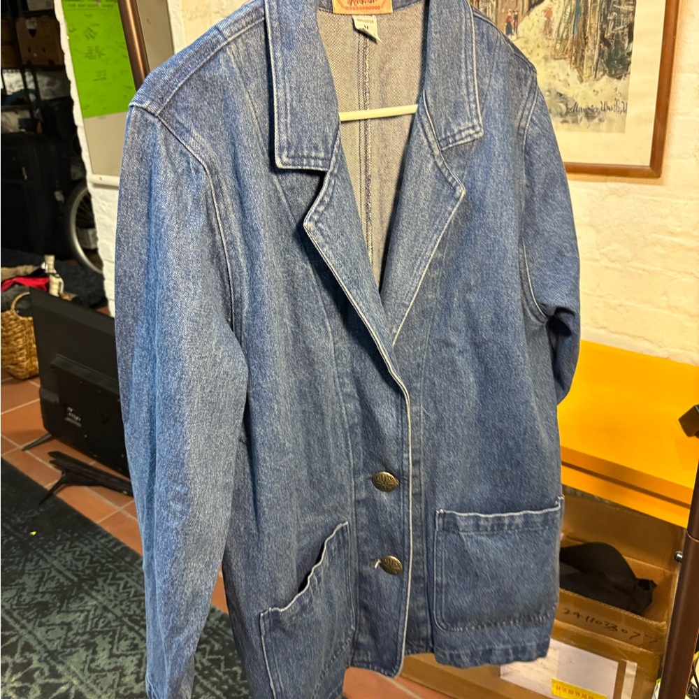 Apache Denim Blue Women's Jacket, made in USA